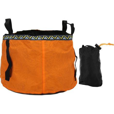Bassin de camping pliable de 12 L, portable et pliable, avec sac de lavage pour le camping et les voyages. (1/5)