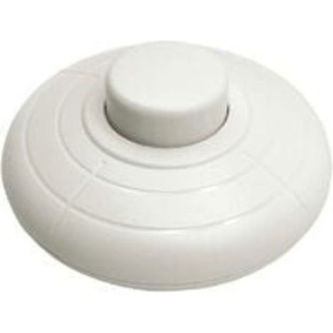 Interrupteur à pied rond pour lampe de table et lampadaire - Blanc (1/4)