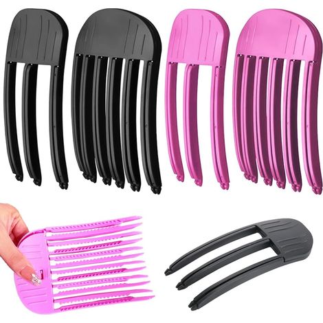 Pieces Hair Volume Clips, Fluffy Bangs Volume Hair Clips, Natural Seamless Clips for Styling Hair Roots for Home, Travel, and Salon Use (Two Colors) (1/5)