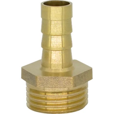Raccord coudé mâle/femelle en laiton YQBS (jaune bronze - diamètre extérieur du tuyau : 12 mm) (1/5)