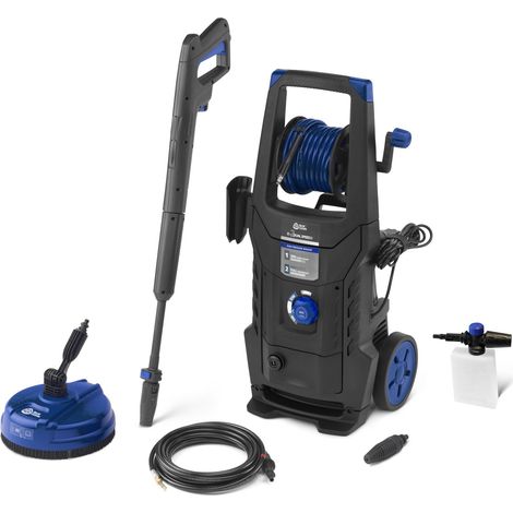 AR Blue Clean e-2 DUALSPEED D Idropulitrice ad Alta Pressione, per Auto ed Esterni Casa, con Doppia Velocità, Sonda Sturatubi e Lavapavimenti (2200 W, 160 bar, 460 l/h) (1/6)