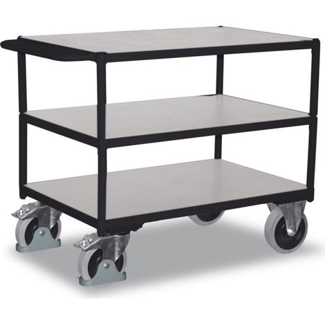 VARIOfit Schwerer ESD Tischwagen mit 3 Ladeflächen 850 x 500 mm (1/2)