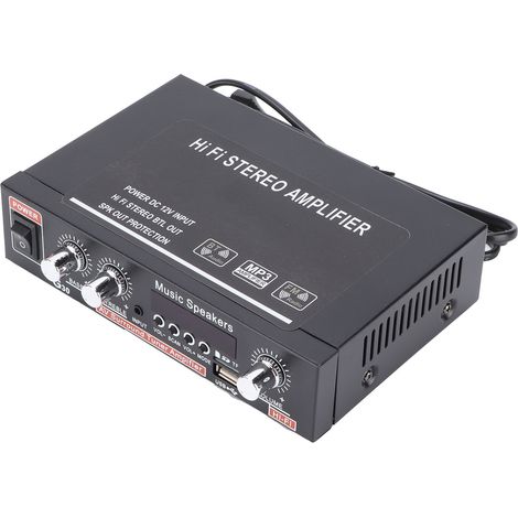 Amplificateur Audio Compact Bluetooth Intelligent Numérique avec Télécommande Prise UE 220V (1/5)