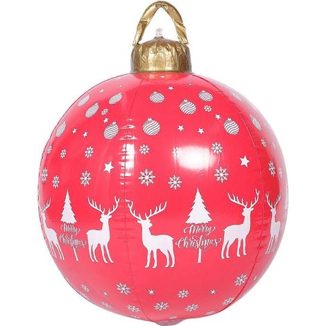 Décoration de Noël gonflable : boule géante à suspendre pour une fête de Noël (1/2)