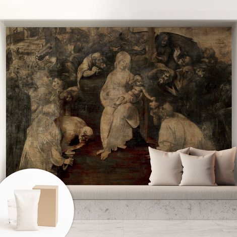 Carta Da Parati Non Tessuto - Decorazione Da Muro - Traspirante - Con Motivo - Per Camera Da Letto Cucina Incontro spirituale 208x146 cm (1/5)