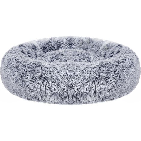 Panier pour chien lit pour chat doux diamètre 80 cm gris (1/5)