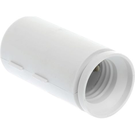 Eur Ohm – Douille pour ampoule E27 blanche – Tension 250V – Courant 4A – Puissance max 100W – Protection IP20 contre poussière et eau