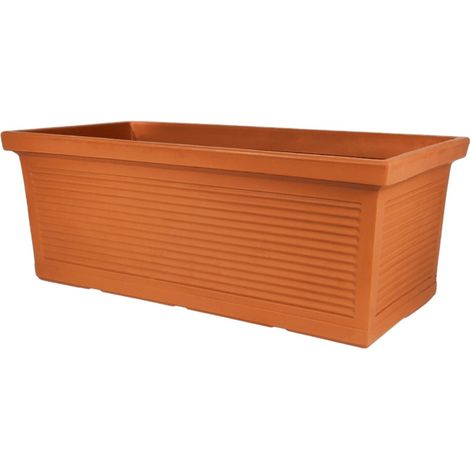 Jardineras de polímero Monacis con acabado terracota de 100 cm (100x47x38h) (1/5)