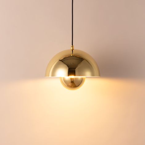 Lampe pendante design vintage "Lea" - E27 - Doré