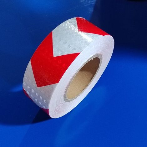 Nastro riflettente autoadesivo – Rosso-bianco, per rimorchi, barche, camion (1/5)