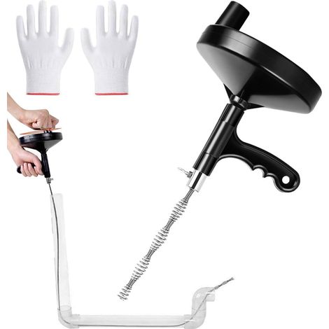 Déboucheur de canalisations, déboucheur professionnel de 7 m pour cuisine, toilettes et canalisations, avec gants[NX] (1/5)