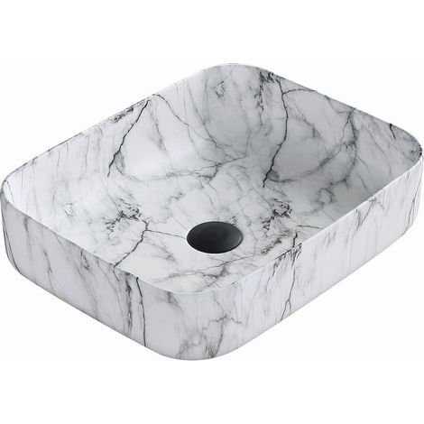 Mexen Carla Aufsatzwaschbecken 50 x 39 cm, Weißer Stein - 21555093