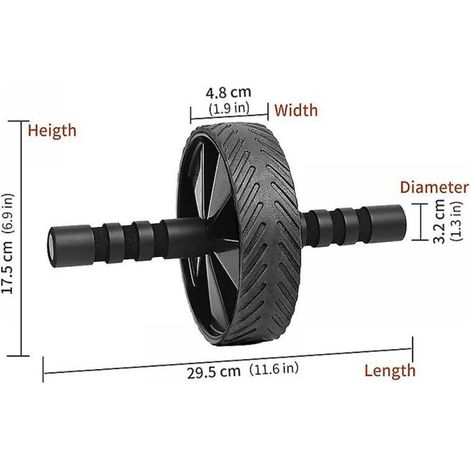 Roue Abdominale, Adulte Mixte, Noir, Taille Unique (1/3)