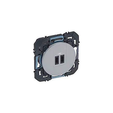Legrand Dooxie toma USB doble Tipo C aluminio
