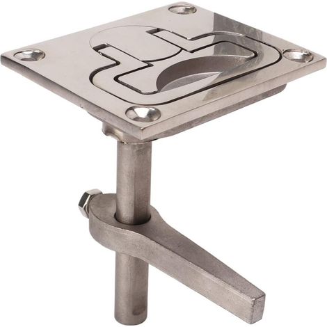 (67 x 80 mm)Loquet de panneau d'écoutille en acier inoxydable 316, 67 x 80 mm, avec poignée de levage et loquet de verrouillage, adapté aux yachts (1/5)