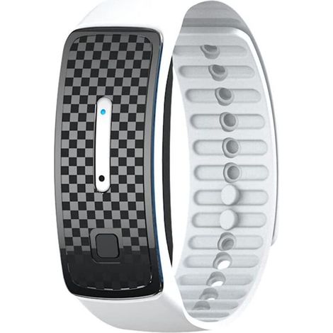 (Blanc)Bracelet Anti-moustiques Bandes Répulsif Ultrasons Bracelet Anti-Insectes Montre Electronique pour Enfants et Adultes