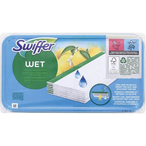 Lingettes humide Swiffer pour sols Citrus Fresh - Paquet de 10 (1/5)