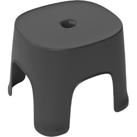 Tabouret en Plastique Noir, 8.1x7.7x6.3 Tabouret de Petit Pied pour Le Salon, Salle de Bain et Cuisine, Tabouret Compact Polyvalent (1/5)