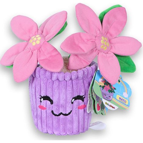 Peluche Étoile de Noël Vase de Fleurs Violet avec Fleurs Roses 25 cm Décoratif pour la Maison, Collection Happiness, âge 0 + (1/2)