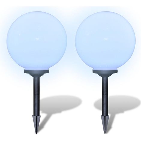 Bola solar exterior 30cm 2 piezas decoración iluminación 2402052