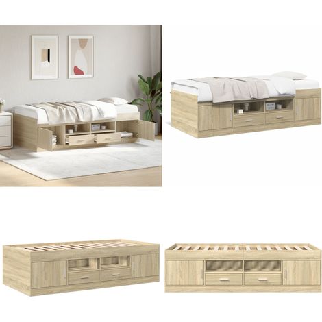 Tagesbett mit Schubladen ohne Matratze Sonoma-Eiche 90x200 cm - Tagesbett - Bettsofa - Holzrahmen - Schubladen - Sonoma-Eiche - Home & Living (1/5)