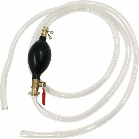UlisemPompe de Transfert Liquide l'eau ,Pompe Manuelle Siphon avec Le Tuyau Transfert Carburant Voiture portative pour solvant d'essence d'aqueduc Liquide Carburant Diesel d'essence(2M)