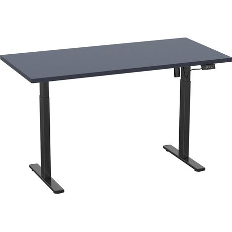 LonaE Schreibtisch elektrische Höhenverstellfunktion 160x80x71-120cm anthrazit, schwarz.