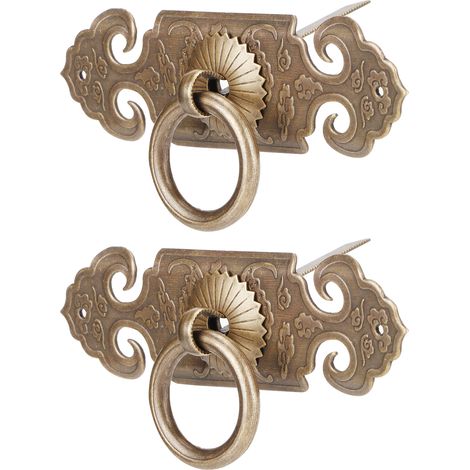 2 Poignées de Tiroir en Cuivre Antique en Forme de Chauve‑Souris pour Armoire à Chaussures (1/5)