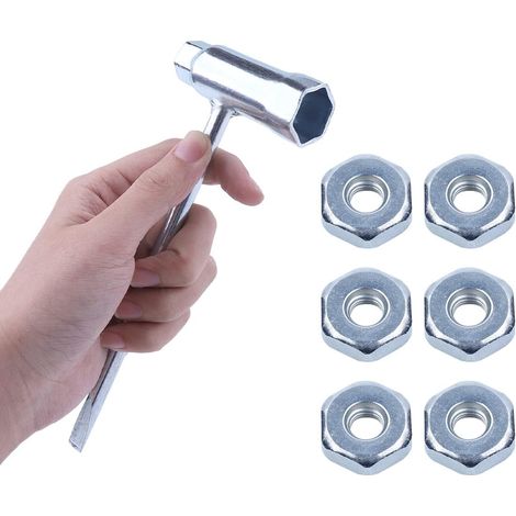 Chiave per motosega LinDuxe 13 x 19 mm con 6 dadi per barra per Stihl 017 018 019 020 021 023 024 025 026 028 034 Ricambi per motoseghe Strumenti di riparazione