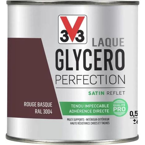 Laque Glycéro Perfection V33 Satin Rouge Basque 0,5 L (1/4)