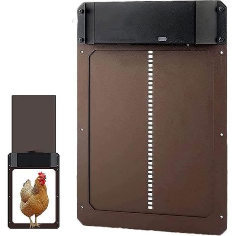 Porte Automatique pour Poulailler - Non spécifié - Minuterie - Capteur de Lumière - Résistante aux Intempéries (1/3)