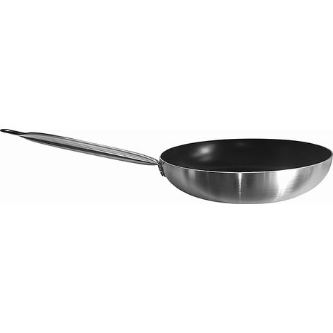 Padella Alta Baldassare Agnelli Fasa Basic 24 cm H6 Alluminio 3 mm Manico Inox rivestimento Greblon 3C, svasata Gas/Elettrico/Induzione uso professionale e domestico