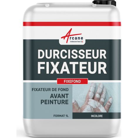 Arcane Industries – Fixateur de fond durcisseur pour supports farinants et friables – 1 L – Primaire d'imprégnation pour murs intérieurs et extérieurs