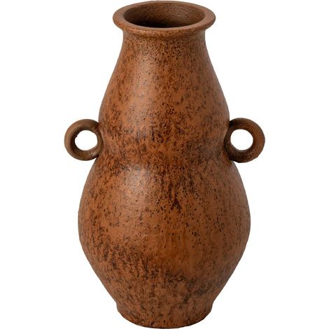Vase en Céramique "Amphora" 41cm Cognac (1/3)