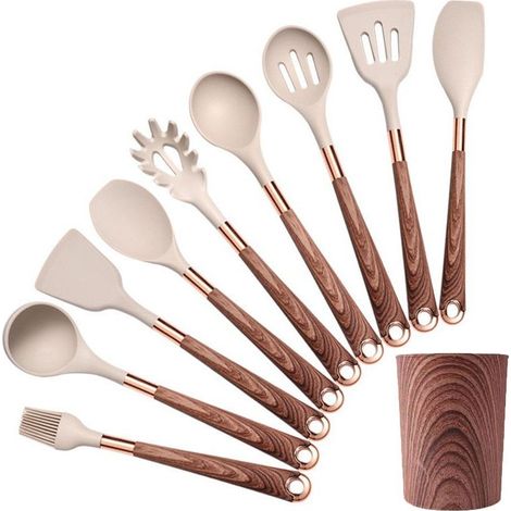 Utensils of kitchen in Silicone, set of 9 pieces, spatules and spoons in Silicone, utensils of kitchen, set d\\'utensils of kitchen household in silicone (1/5)