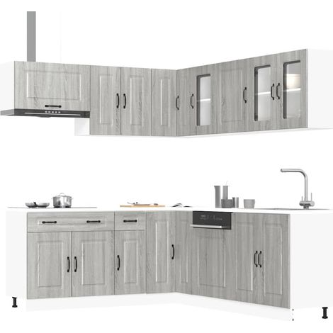 vidaXL Ensemble d'armoires de cuisine 11 pcs Kalmar bois d'ingénierie (1/5)