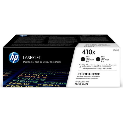 HP 410X 2 Pack High Yield Black Original LaserJet Toner Cartridges Cartuccia Toner 2 pz (1/4)