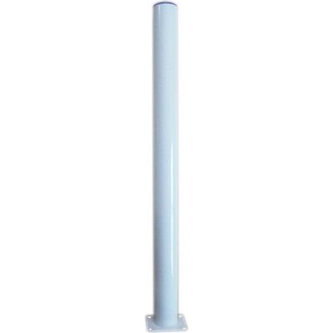 Centrale Brico – Lot de 4 pieds de table cylindrique fixes en métal époxy blanc – Hauteur 71 cm – Charge supportée 80 kg – Fixation à vis