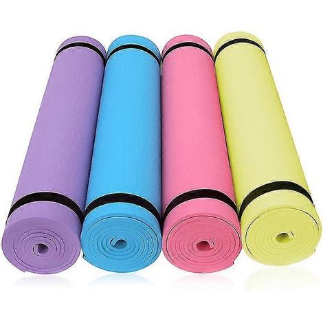 Lot de 2 tapis de yoga extra longs (173 cm x 60 cm) avec sac de transport, idéaux pour le fitness, le camping et le Pilates. (1/5)