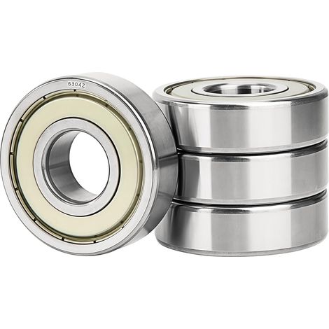 4 Stück 6304ZZ Kugellager 20x52x15mm Chromstahl und Vorgeschmiert Rillenkugellager, 6304Z Doppelte Metalldichtung mit Dichtungen Schilde für DIY, Skateboards, Drehbänke, Motoren (1/5)