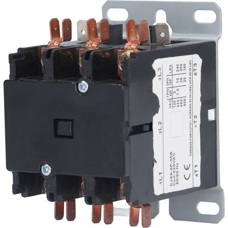 Contacteur CA haute performance, en plastique thermodurcissable PA66, pour condenseur de climatiseur, 220 V 50/60 Hz, triphasé. (1/5)