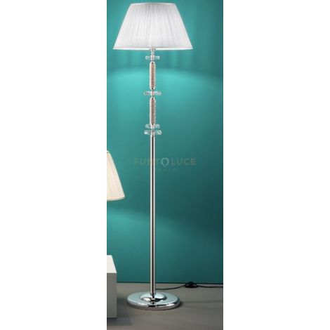 PIANTANA DIDO 1 LUCE CRISTALLO E CROMO ATTACCO E27 D.45CM