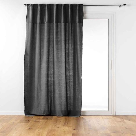 Rideau à Passants "Mistraline" 140x240cm Anthracite (1/4)