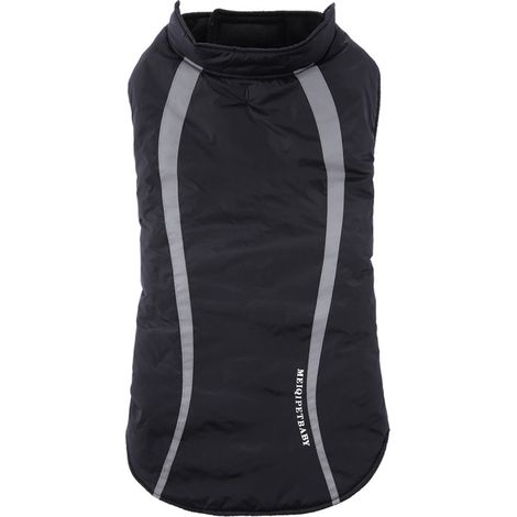 Manteau d'hiver chaud pour chien, veste polaire coupe-vent et imperméable, DZ216 noir (1/5)
