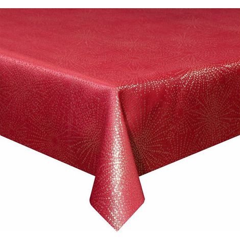 Tovaglia natalizia antimacchia 150x300 cm Vega Rosso (1/2)