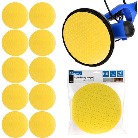 Papel de lija para disco - disco perforado de 225 mm P180 /jirafa/ (10/100/500) (1/3)