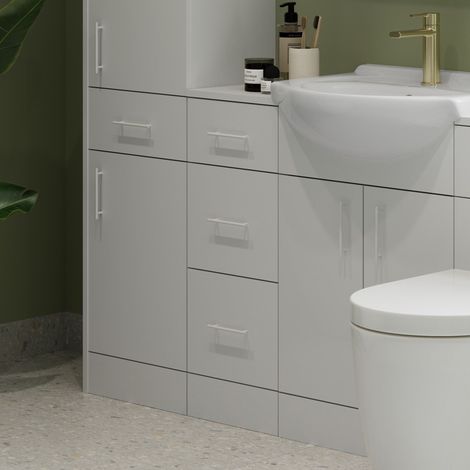 Signature Skyline Storage Unit 3-Drawer 300mm Wide - Gloss White (1/4)