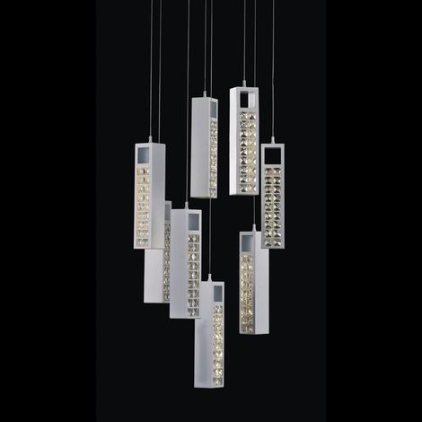 Italux Butero lampada sospensione LED 5 luci ambra