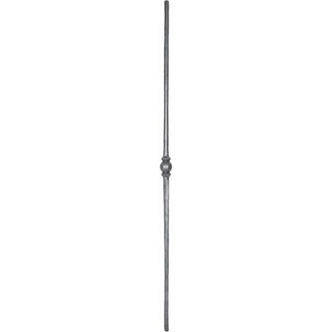 Deco Fer Forge – Barreau en fer forgé à facettes 500mm Ø14mm – Fixation par soudure – Pour garde-corps, portail, rampe d'escalier – Fourni brut grenaillé