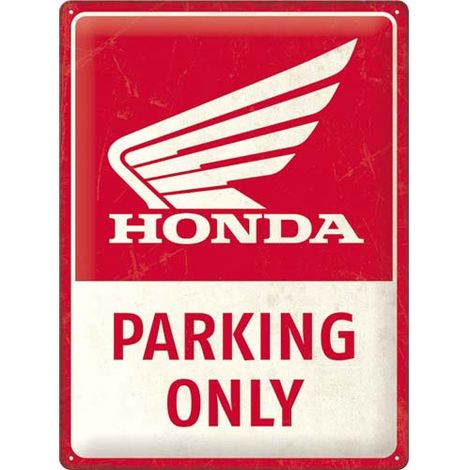 Plaque décorative en métal en relief 40 x 30 cm Honda MC - Parking Only (1/3)